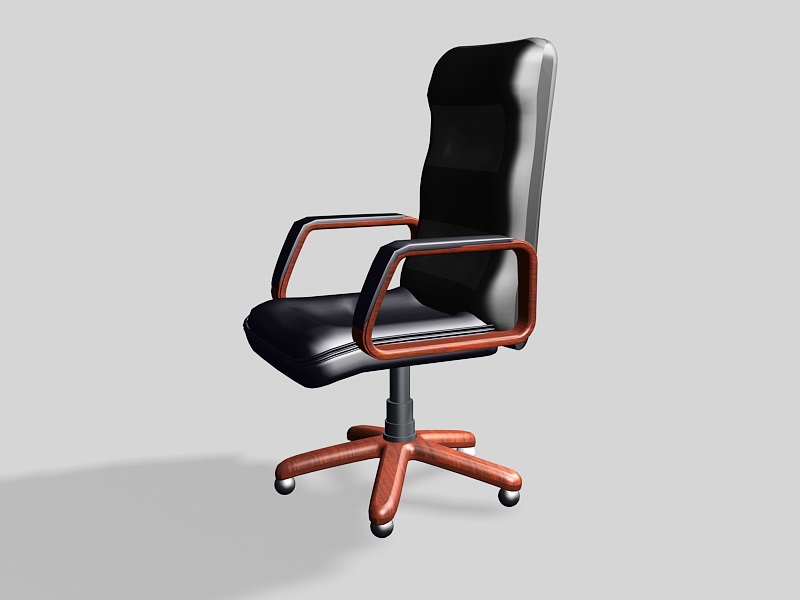 Leather Executive Office Desk Chair 3d rendering