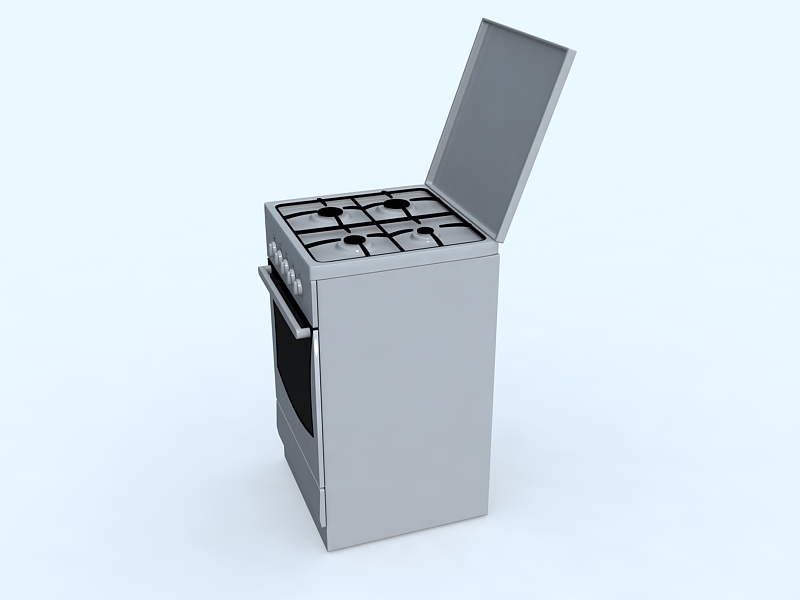 Stove with Oven 3d rendering