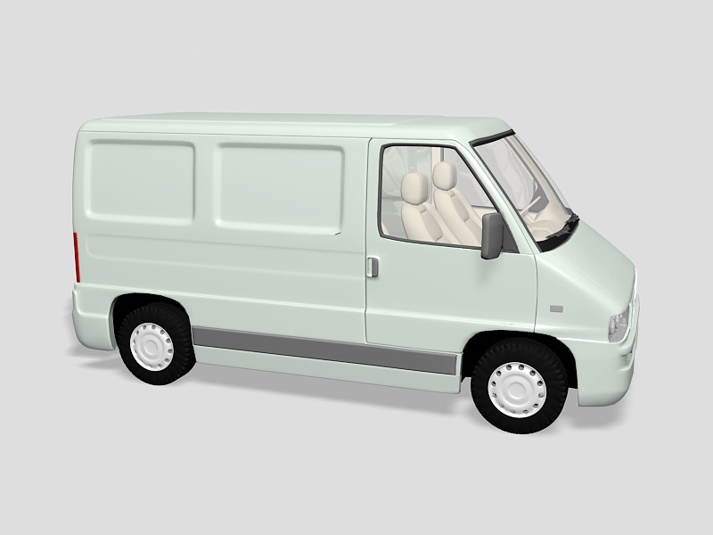 Cargo Van Vehicle 3d rendering
