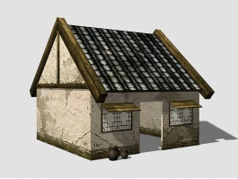 Old Dilapidated Houses 3d preview