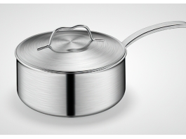 Stainless Steel Milk Pan 3d model preview
