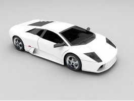 White Lamborghini Gallardo E-Gear 3d preview