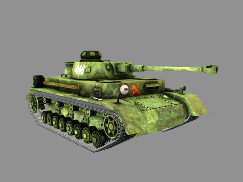 Panzer IV F2 Tank 3d rendering