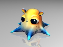 Cute Cartoon Octopus 3d model preview