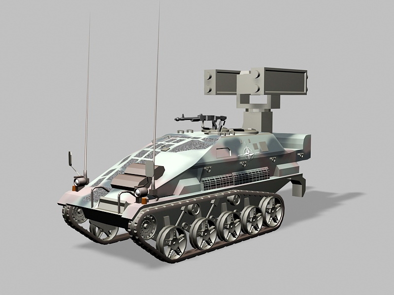 Wiesel Ozelot Light Air Defence System 3d rendering