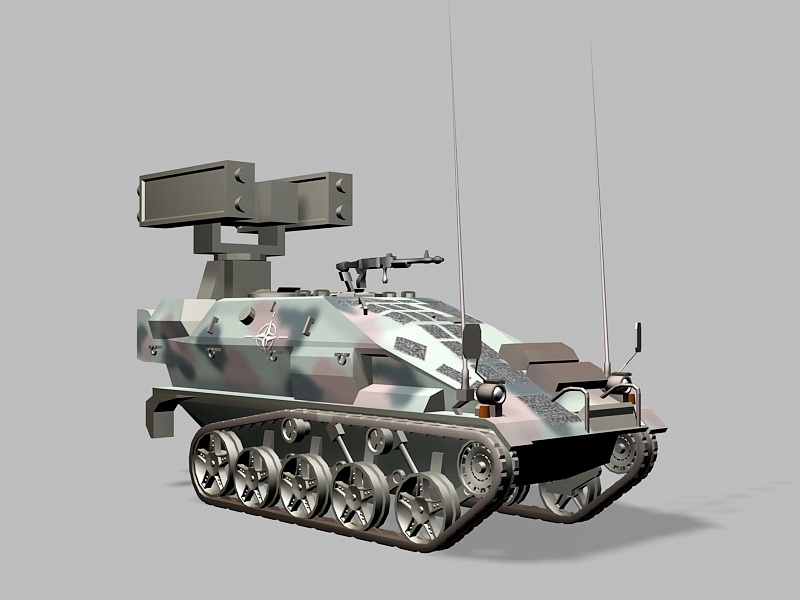 Wiesel Ozelot Light Air Defence System 3d rendering