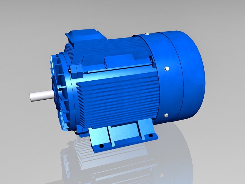 Electric Motor Engine 3d rendering