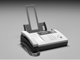 Office Fax Machine 3d model preview