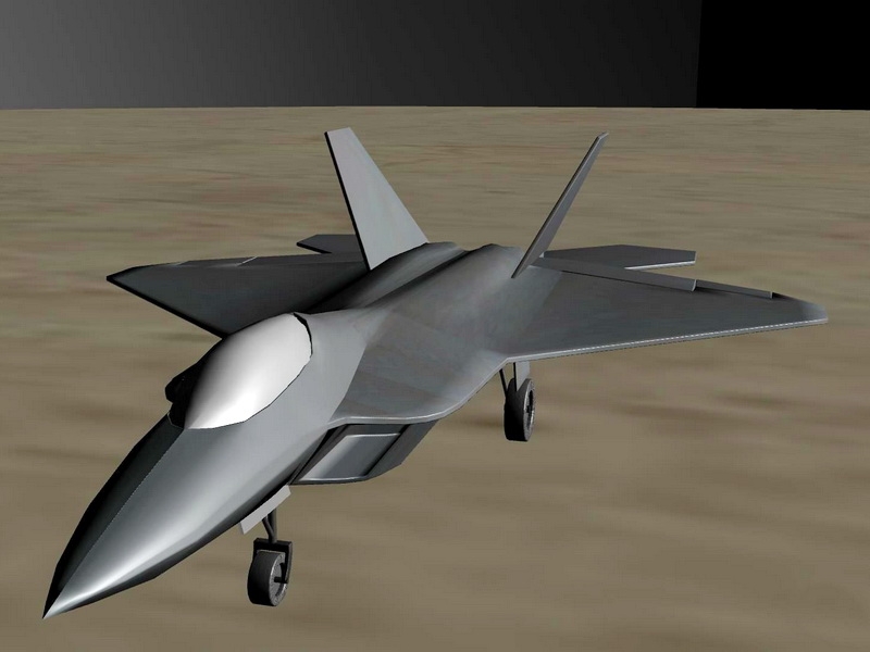 F-22 Raptor Jet 3d rendering