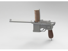 Mauser C96 Pistol 3d model preview