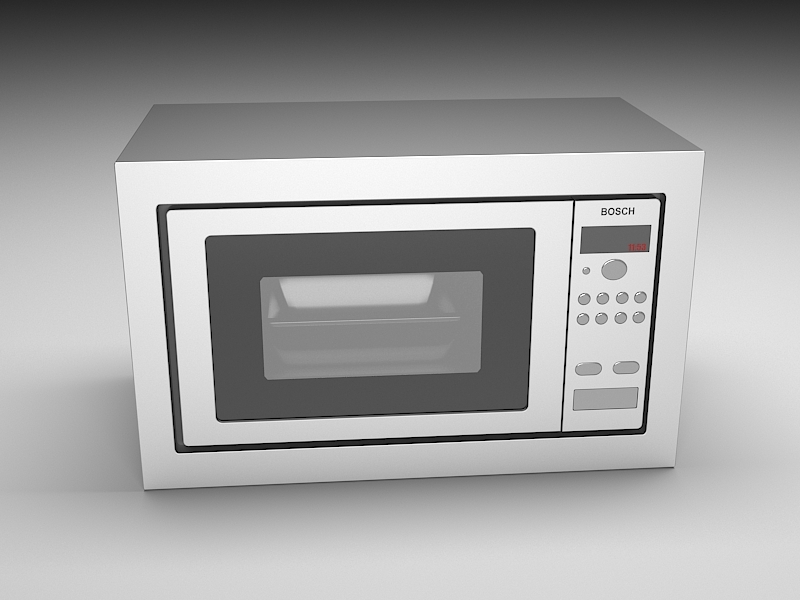 Bosch Microwave Oven 3d rendering