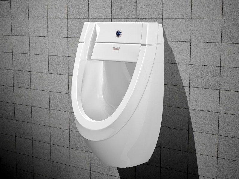Men Bathroom Urinal 3d rendering