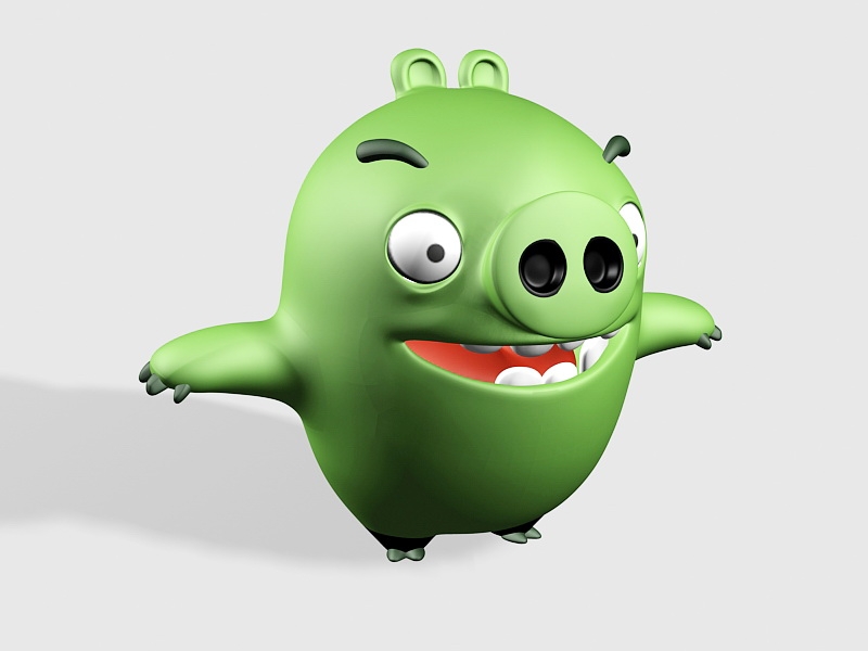 Angry Birds Baby Pig 3d rendering