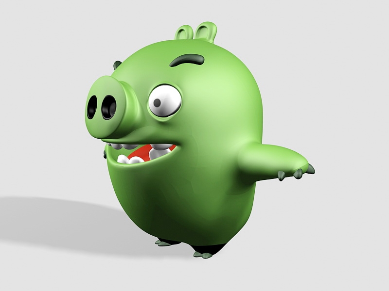 Angry Birds Baby Pig 3d rendering