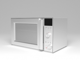Stainless Steel Microwave Oven 3d preview