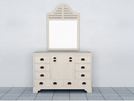 Bedroom Dress Vanity with Drawers 3d preview