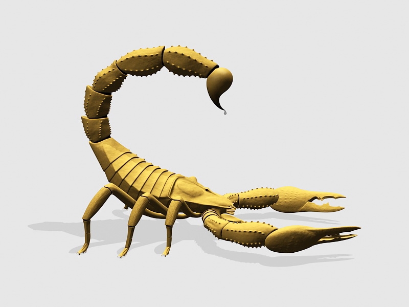 Yellow Scorpion 3d rendering