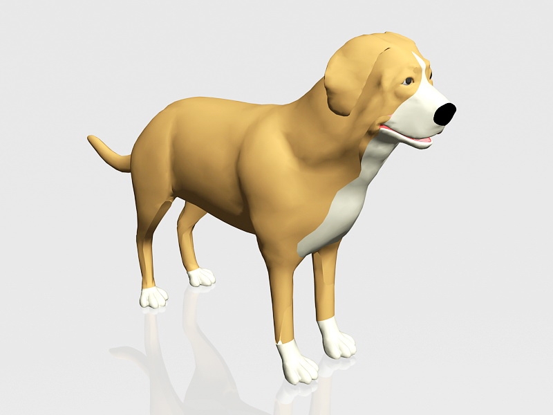 Yellow Dog 3d rendering