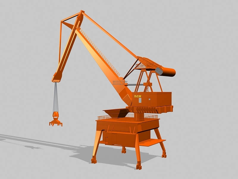 Level Luffing Crane Design 3d rendering