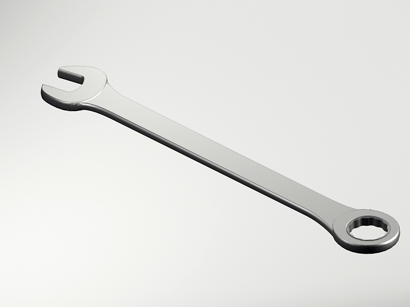 Open End Box Wrench 3d rendering