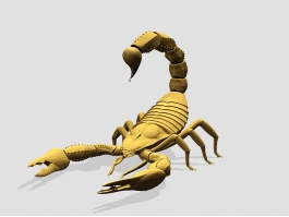 Yellow Scorpion 3d model preview