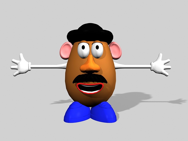 Mr. Potato Head 3d rendering