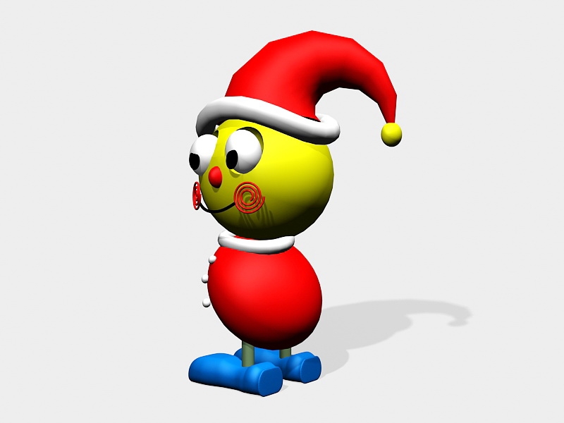 Cartoon Christmas Clown 3d rendering