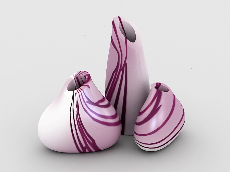 Decorative Vase Set 3d rendering