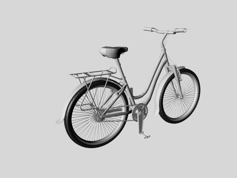Ladies City Bike 3d rendering