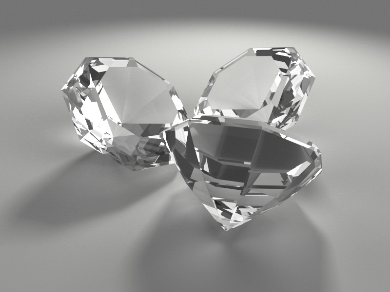 Beautiful Diamonds 3d rendering