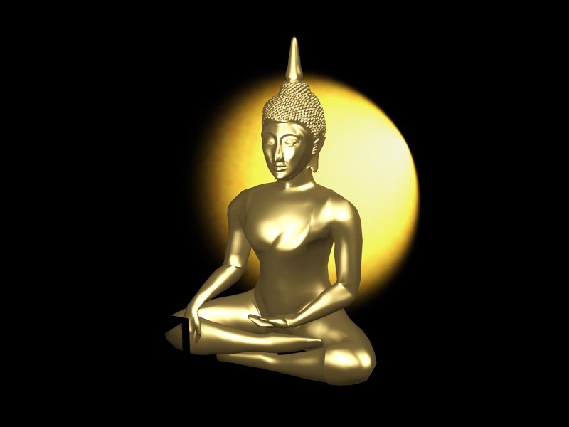 India Buddha Statue 3d rendering