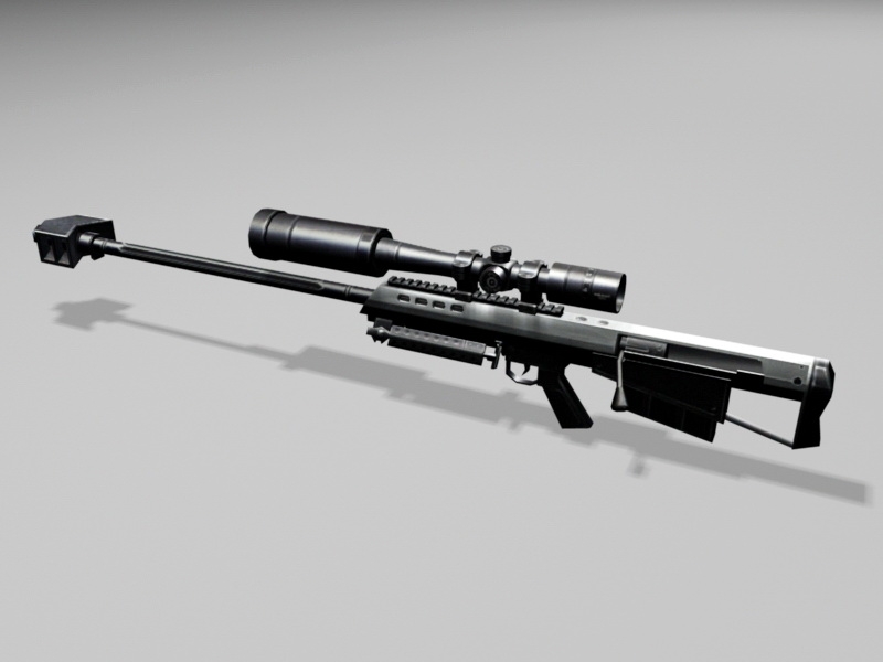 Barrett M95 Sniper rifle 3d rendering
