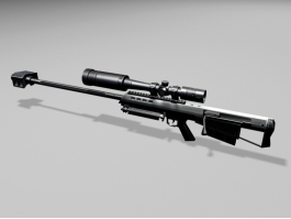 Barrett M95 Sniper rifle 3d model preview