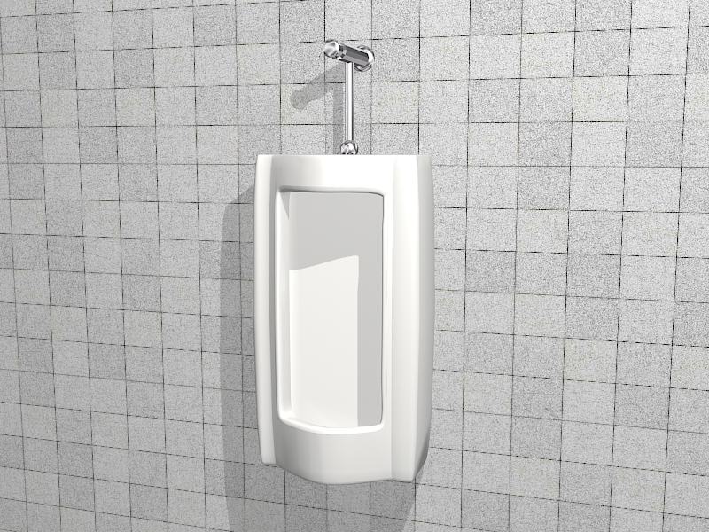 Wall Mounted Urinal 3d rendering