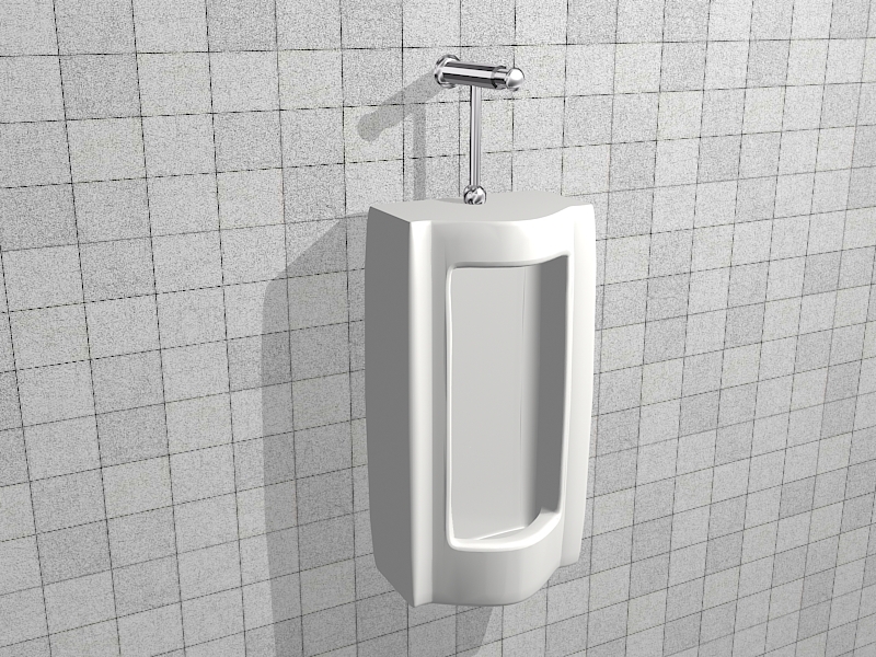 Wall Mounted Urinal 3d rendering