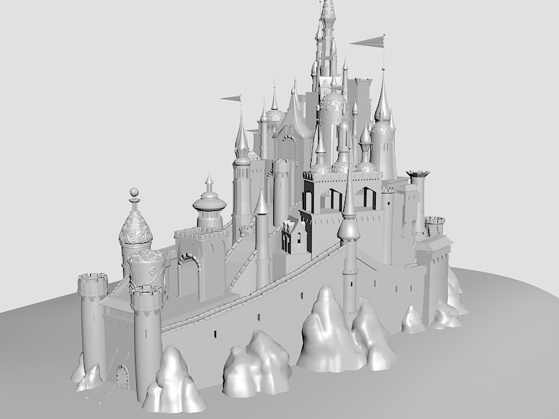 Gothic Castle 3d rendering