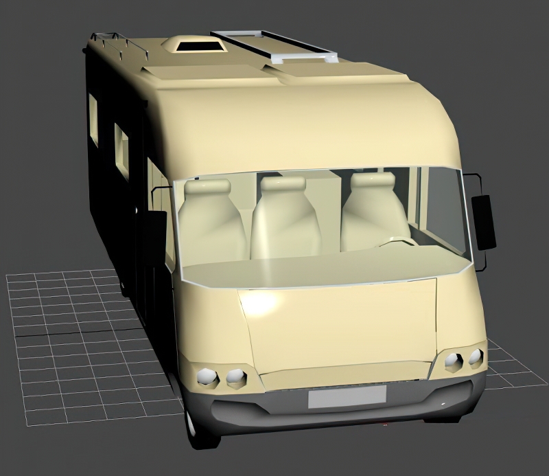 Hymer Camper Van 3d rendering