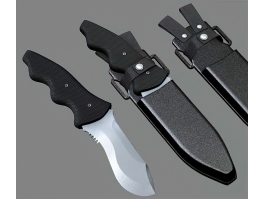 Combat Knife with Sheath 3d preview