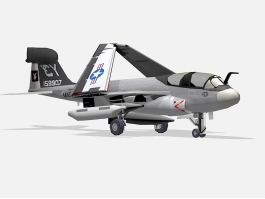 Low Poly EA-6B Prowler 3d model preview