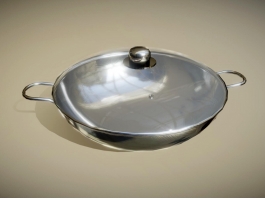 Stainless Steel Cooking Pan 3d model preview