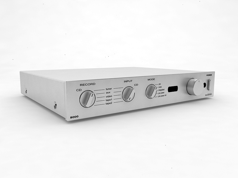 Audio Power Amplifier 3d rendering