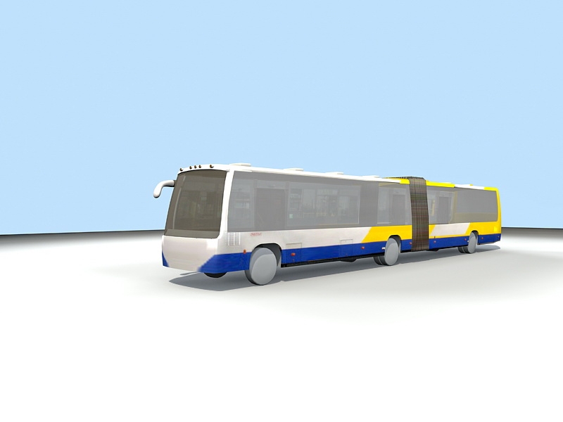 Articulated Bus 3d rendering