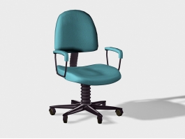 Blue Swivel Office Chair 3d preview