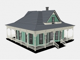 French Country Farmhouse Plans 3d preview