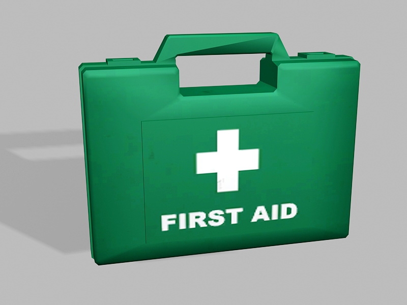 First Aid Kit Box 3d rendering