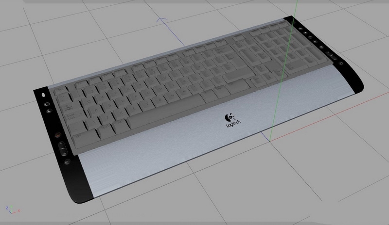 Logitech Mini Keyboard 3d rendering