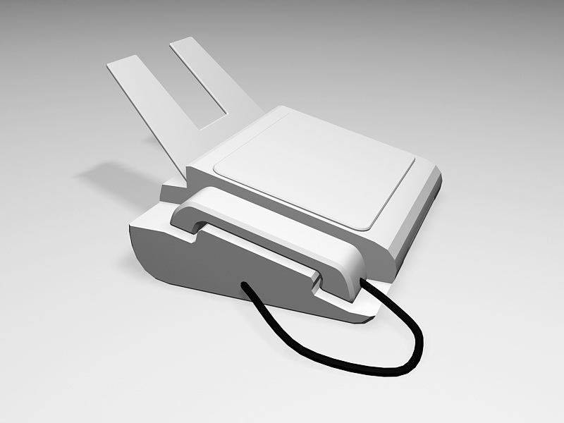 Small Fax Machine 3d rendering