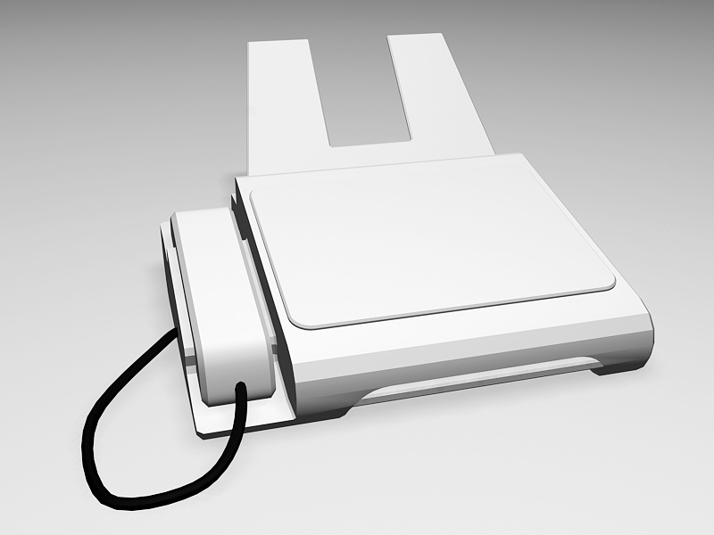 Small Fax Machine 3d rendering