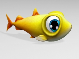 Small Yellow Fish 3d model preview