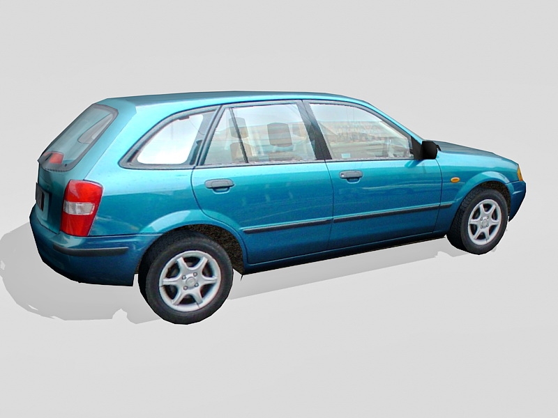 Daewoo Family Car 3d rendering